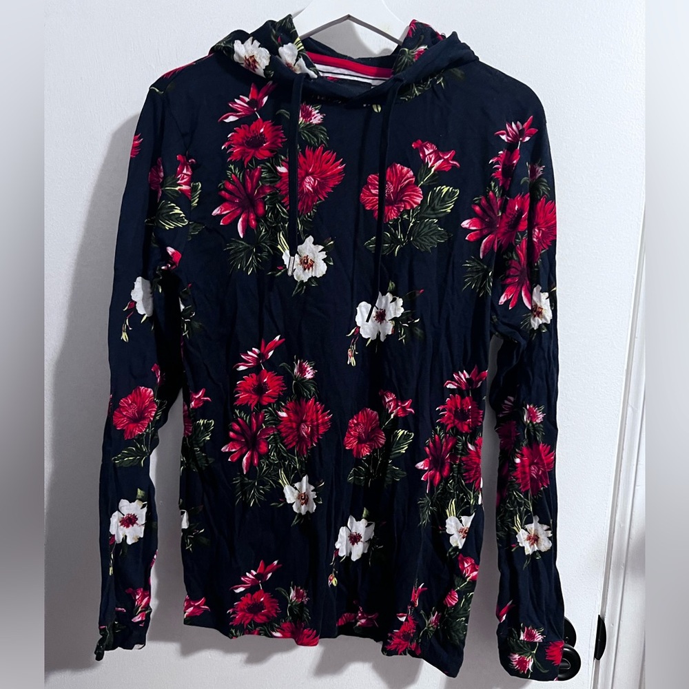 Long sleeve floral hoodie